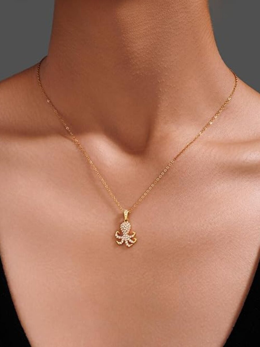 Neiman Marcus 14K Gold Plated Octopus Necklace